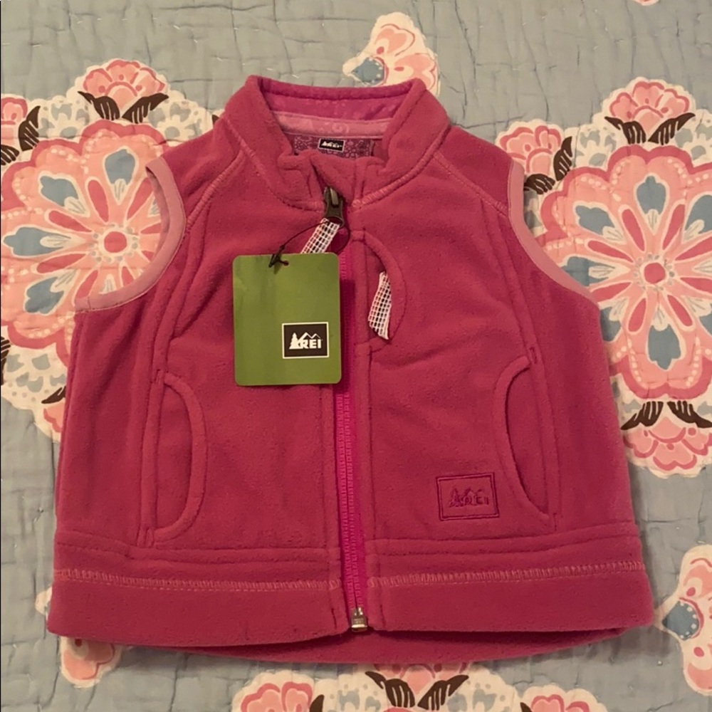 REI fleece vest for baby girls